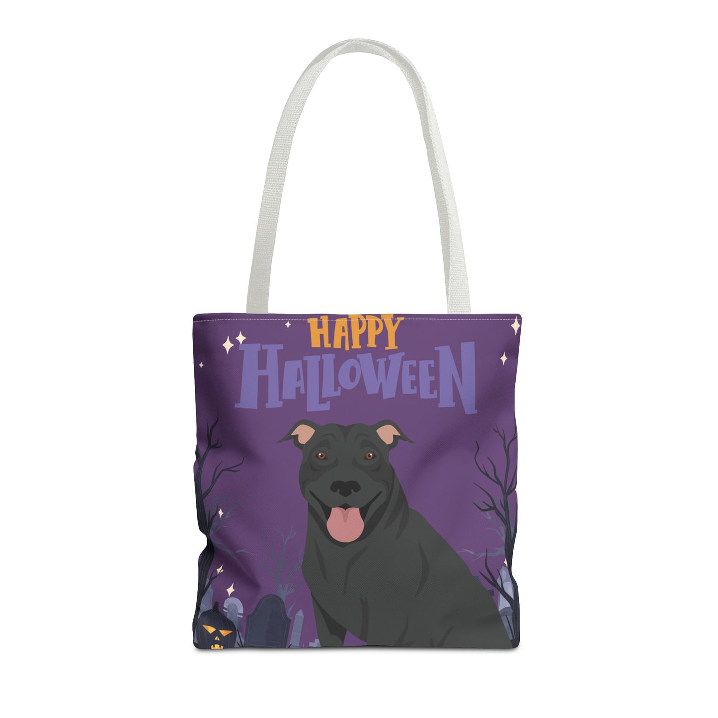 Pit Bull Dog Happy Halloween Tote Bag 16x16