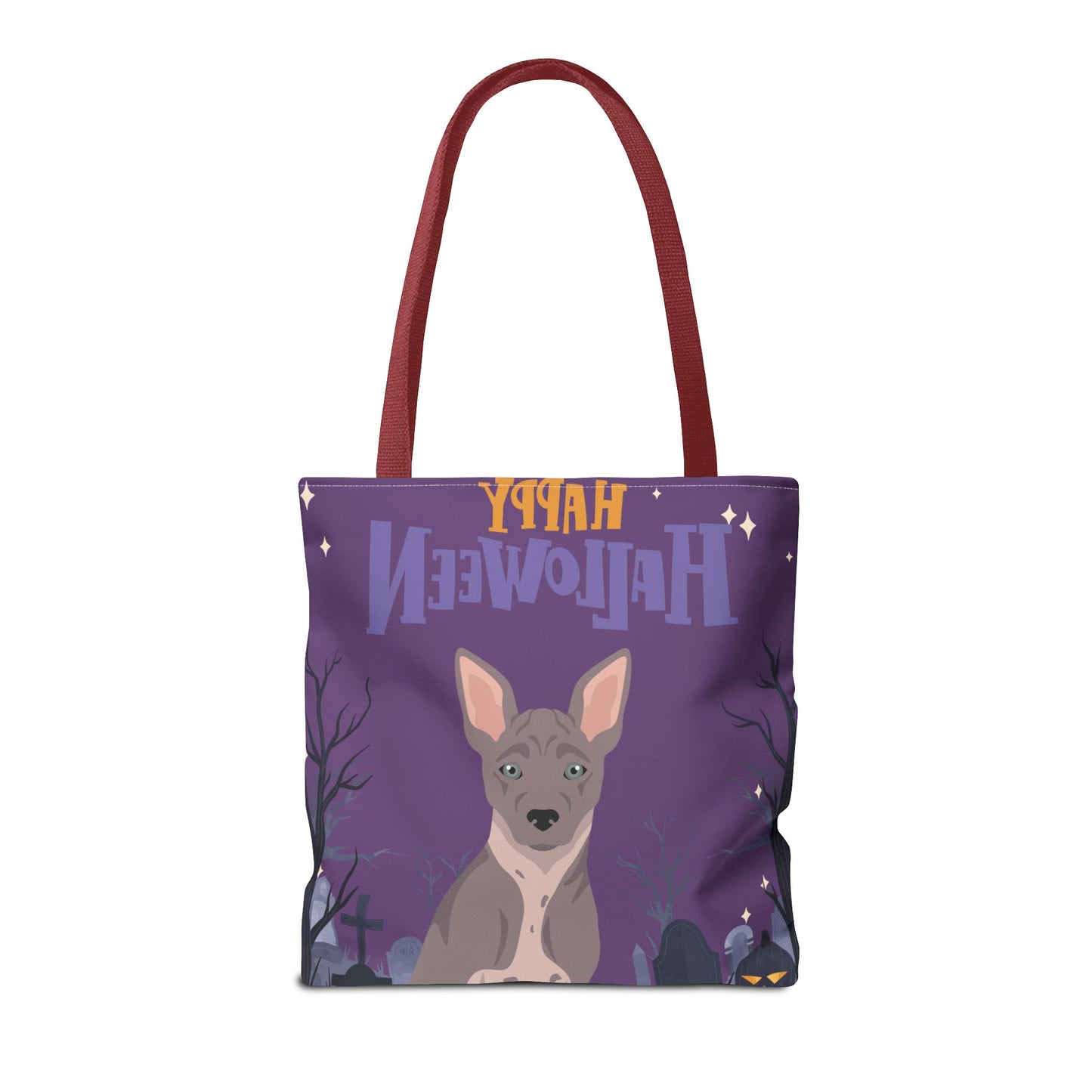 American Hairless Terrier Dog Happy Halloween Tote Bag 16x16