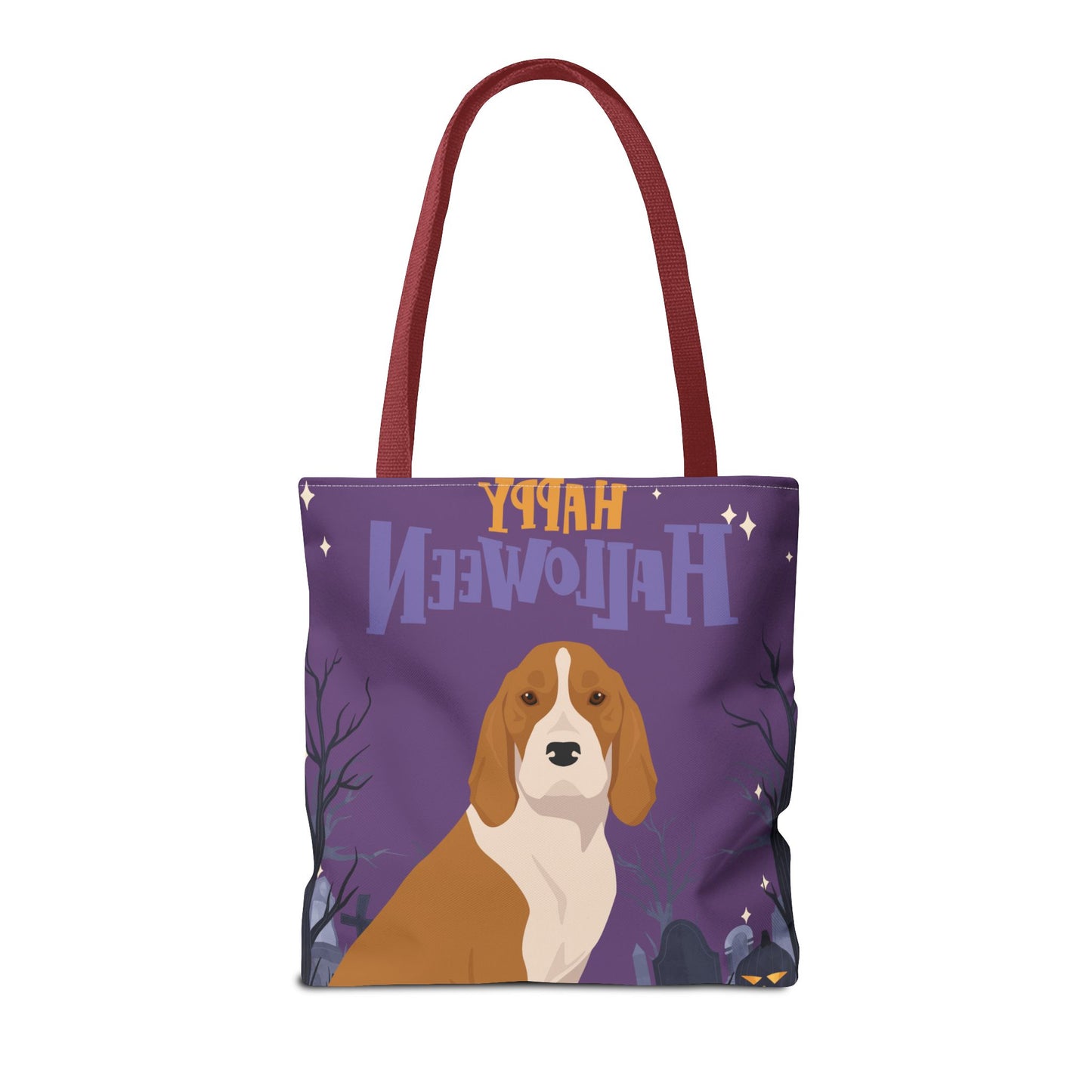 American English Coonhound Dog Happy Halloween Tote Bag 16x16