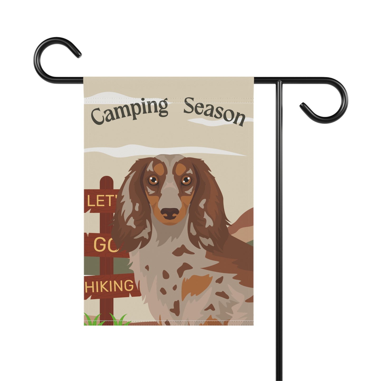 Dachshund Dog Camping Garden Flag