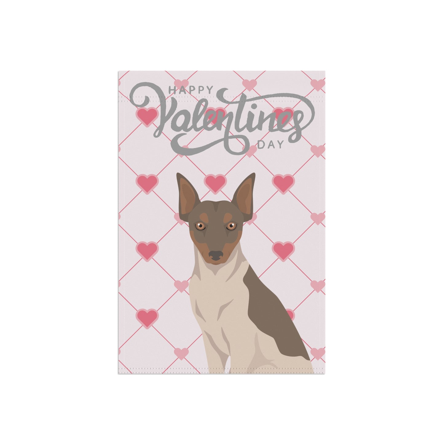 Brazilian Terrier Dog Valentines Day Garden Flag