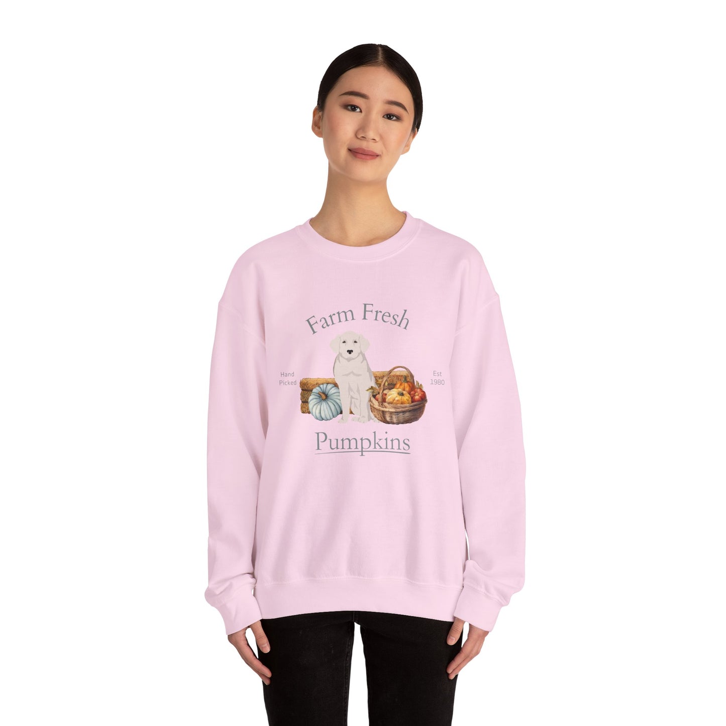 Kuvas Dog Fall Farm Fresh Unisex Heavy Blend Crewneck Sweatshirt