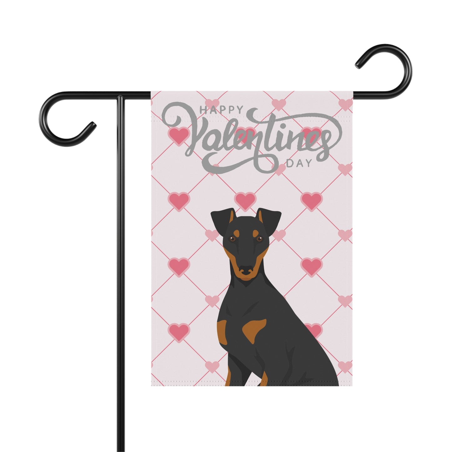 Manchester Terrier Dog Valentines Day Garden Flag