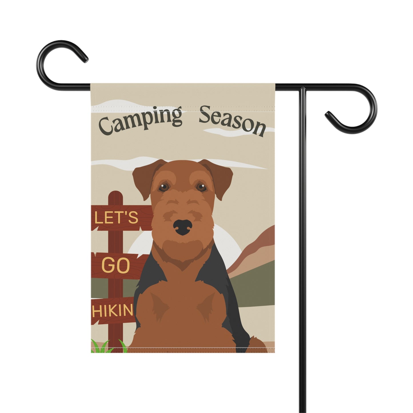Welsh Terrier Dog Camping Garden Flag