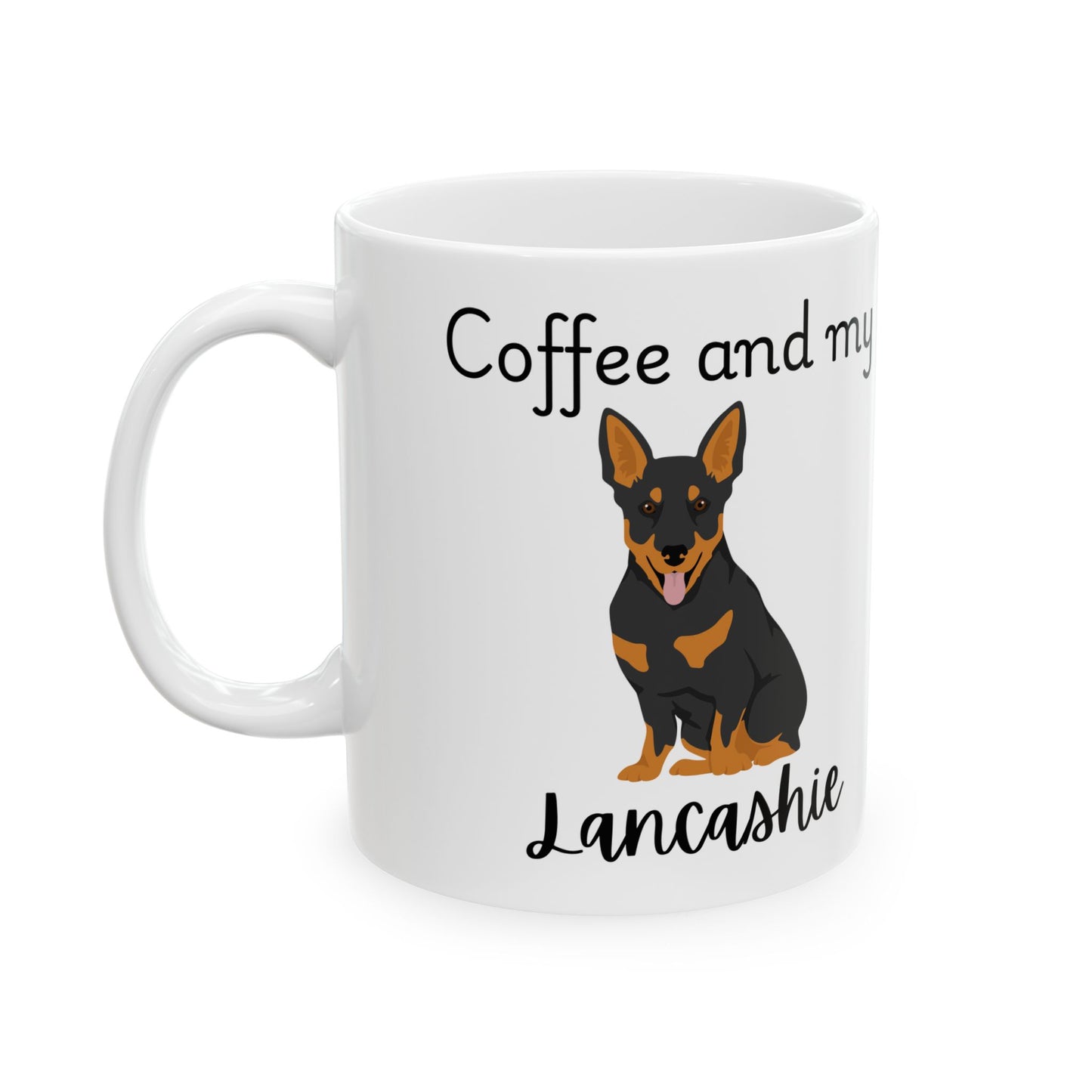 Coffee and My Lancashie Ceramic Mug | Dog Lover Gift, Pet Owner Cup, Cute Mug for Dog Moms, Funny Mug for Coffee Lovers