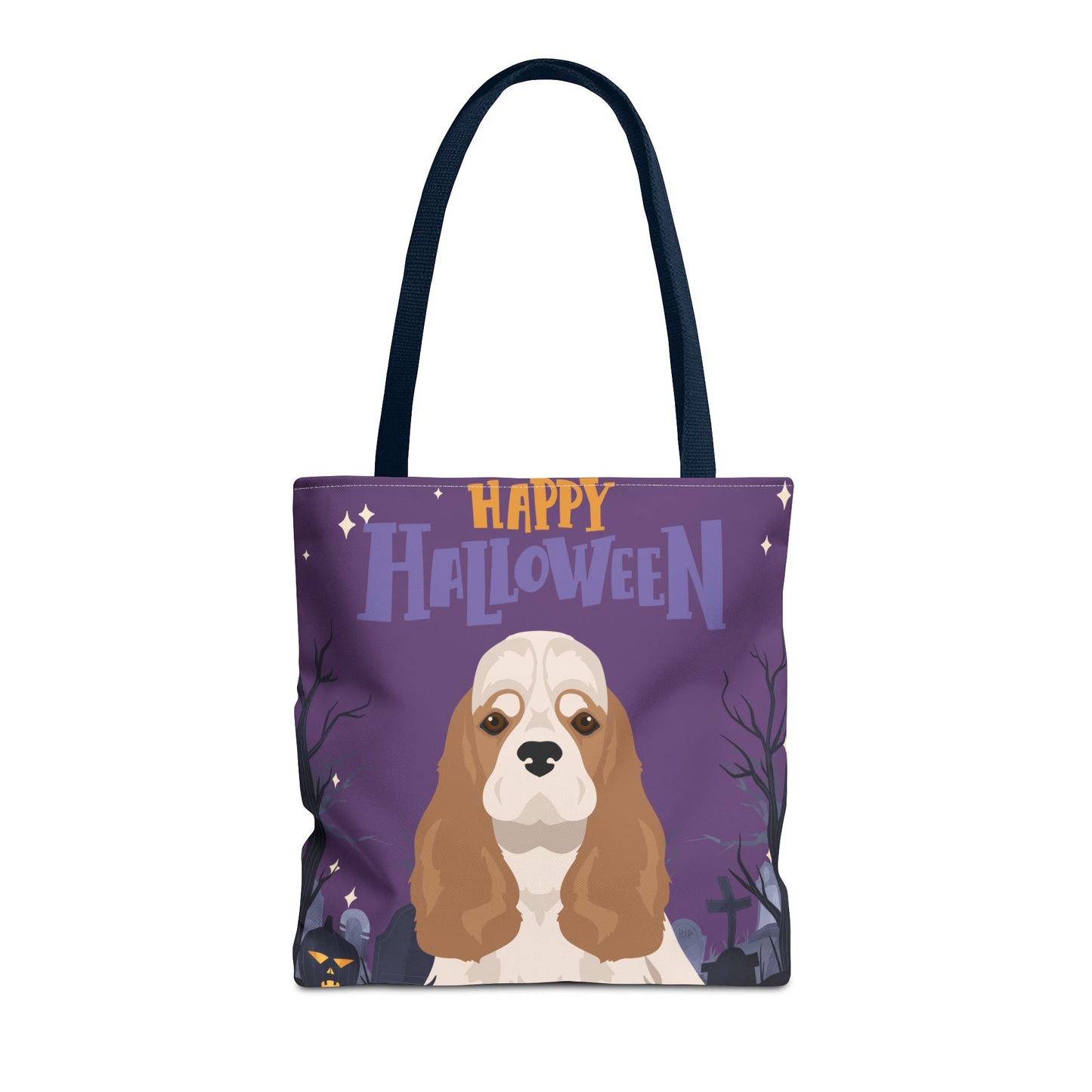 Cocker Spaniel Dog Happy Halloween Tote Bag 16x16