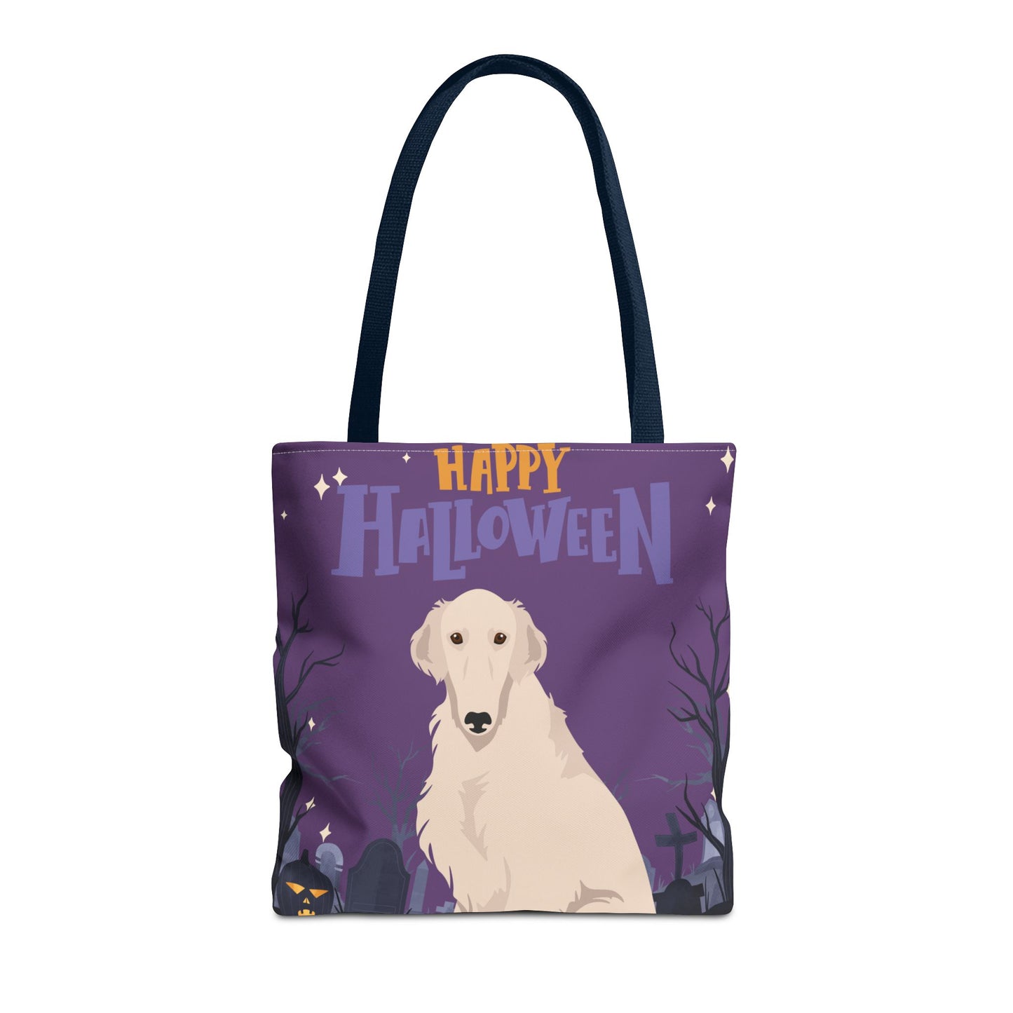 Borzoi Dog Happy Halloween Tote Bag 16x16