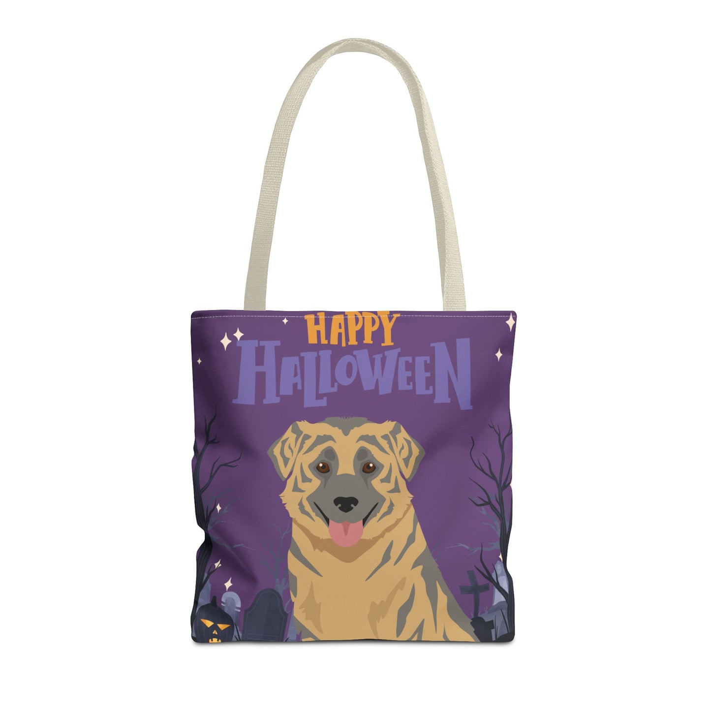 Aidi Dog Happy Halloween Tote Bag 16x16