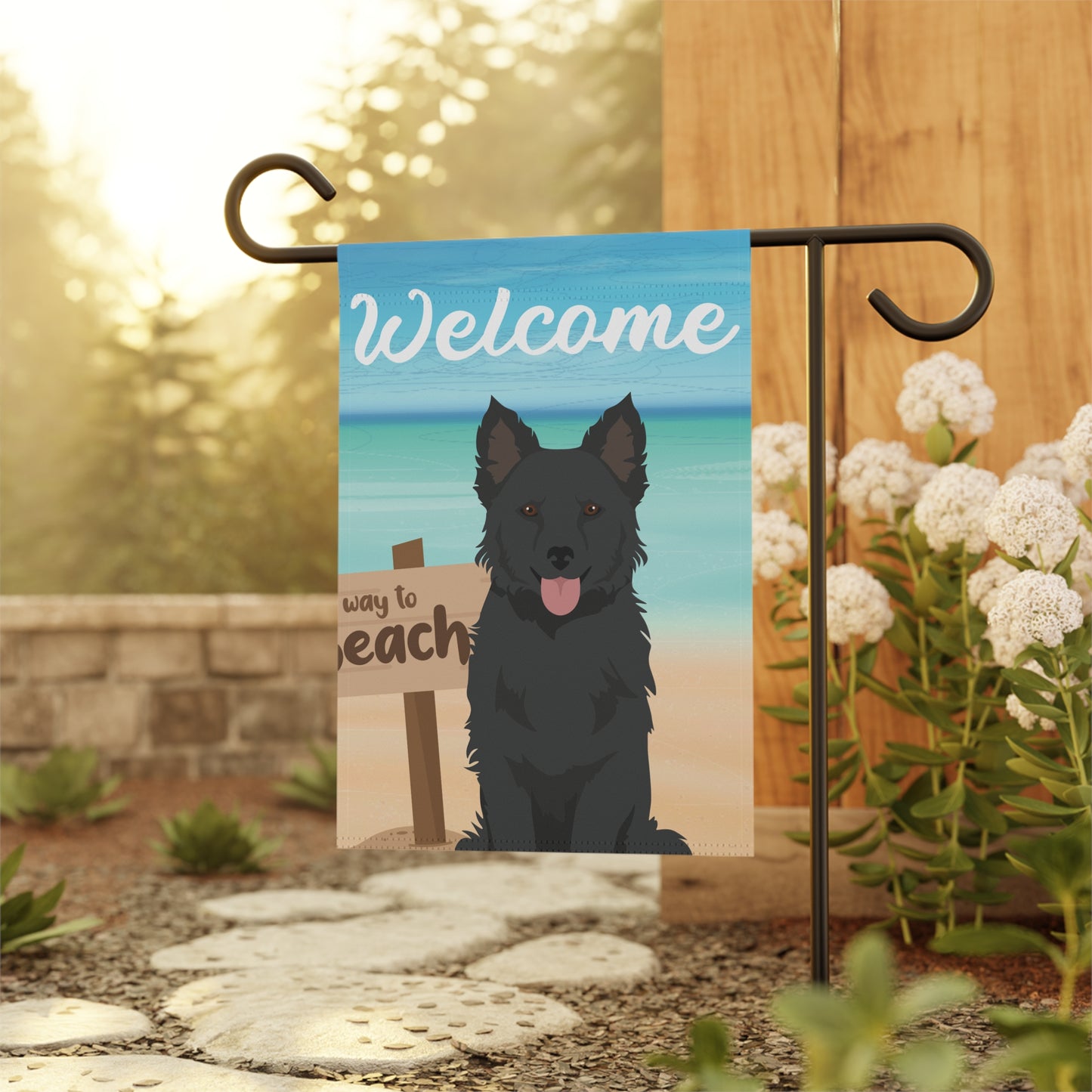 Mudi Dog Garden Flag