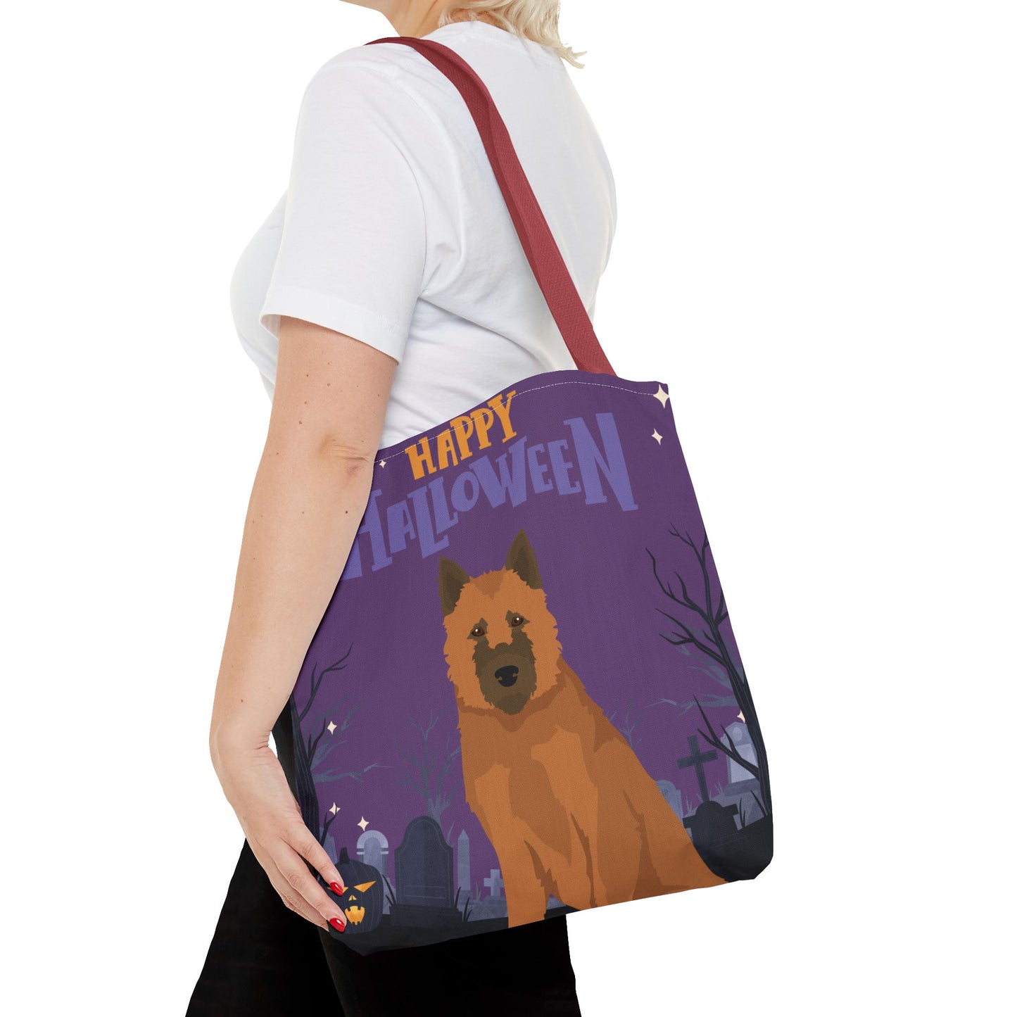 Belgain Laekenois Dog Happy Halloween Tote Bag 16x16