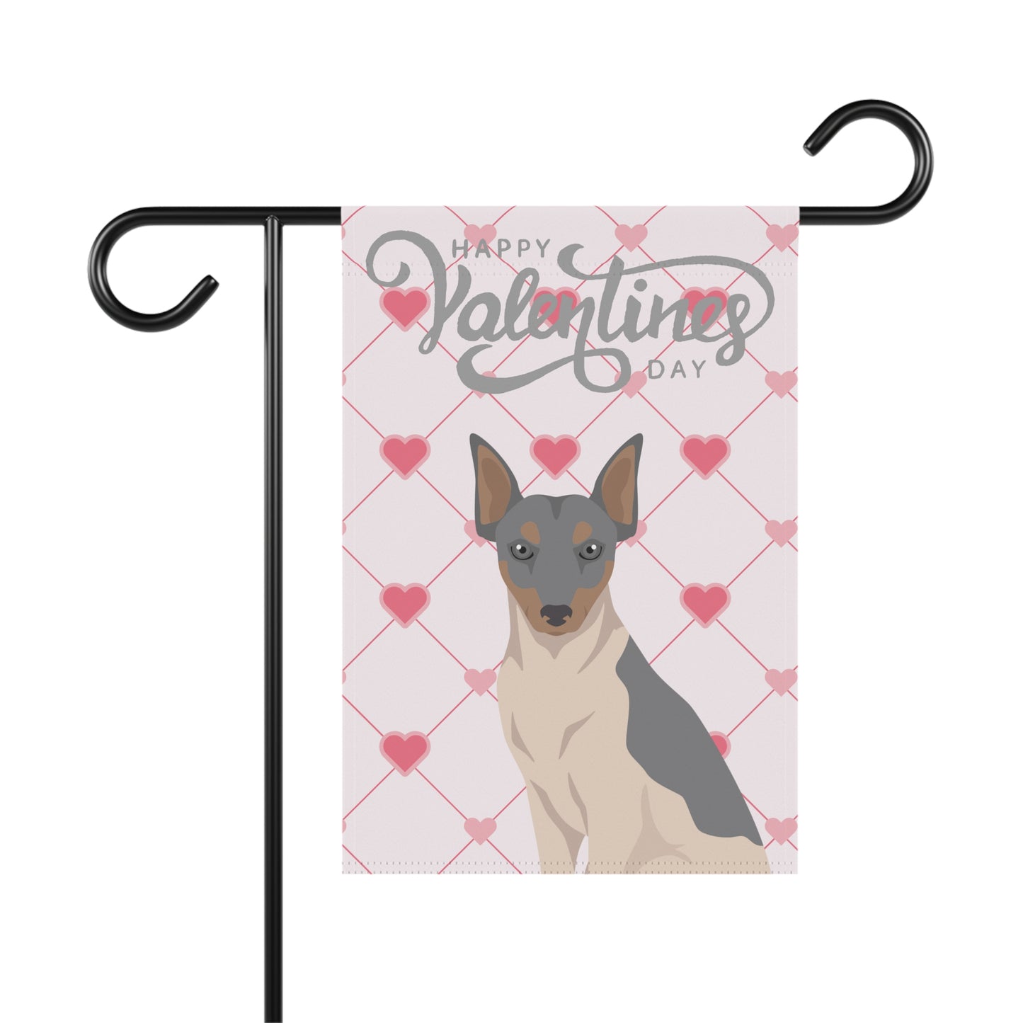 Brazilian Terrier Dog Valentines Day Garden Flag