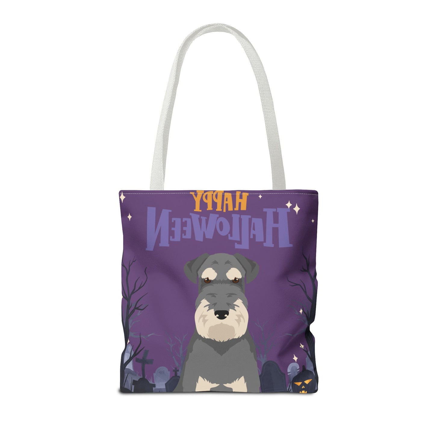 Schnauzer Dog Happy Halloween Tote Bag 16x16