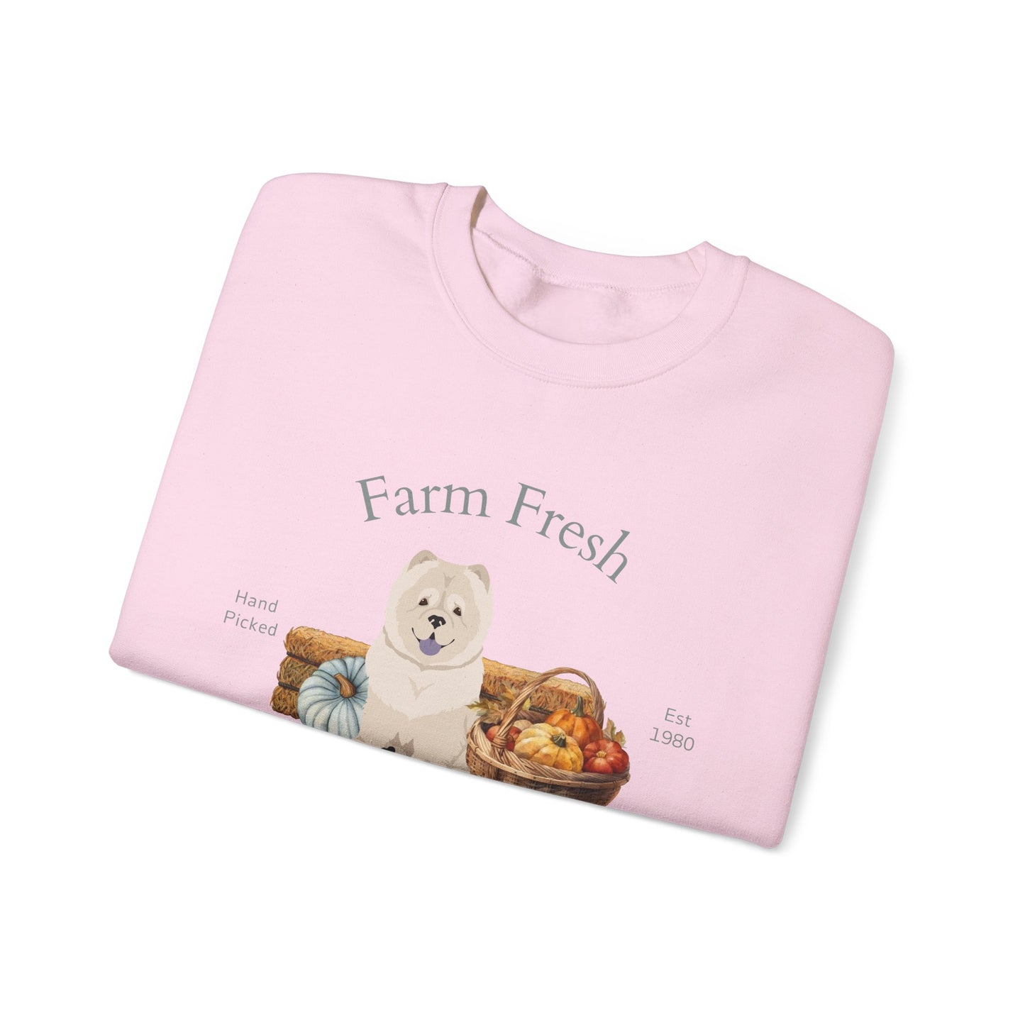 Chow Chow Dog Fall Farm Fresh Unisex Heavy Blend Crewneck Sweatshirt