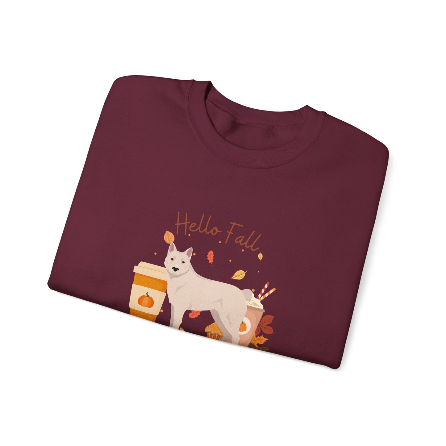 Donggyeongi Dog Fall Unisex Heavy Blend Crewneck Sweatshirt