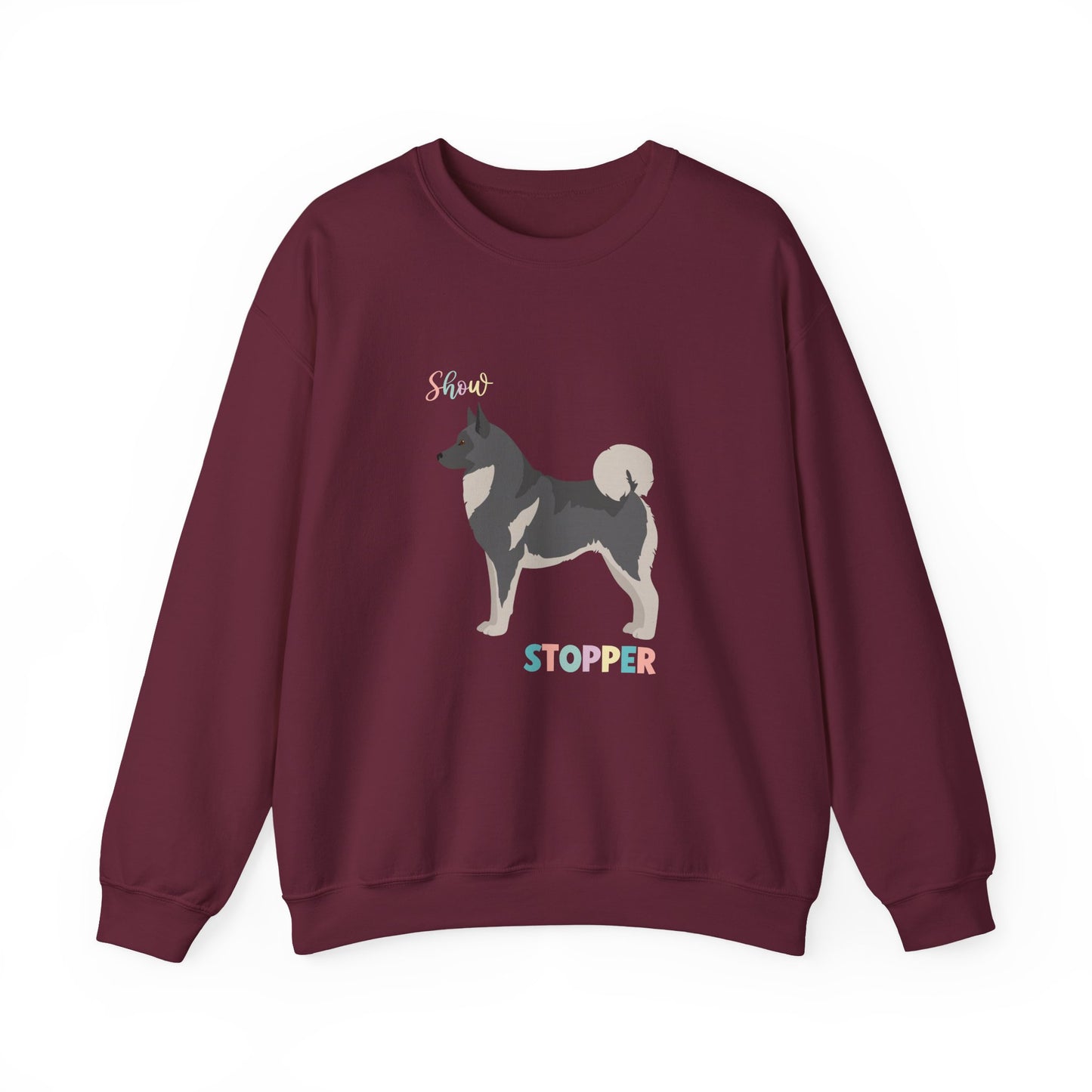 Norwegian Elkhound Dog Unisex Heavy Blend Crewneck Sweatshirt