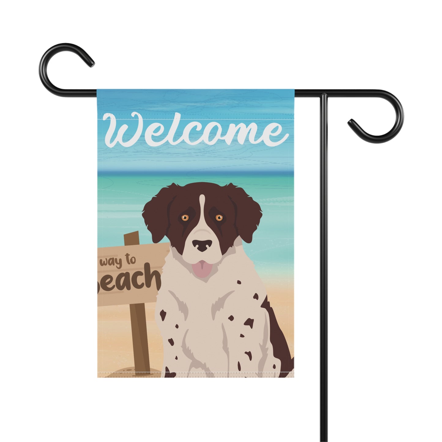 Wetterhoun Dog Garden Flag