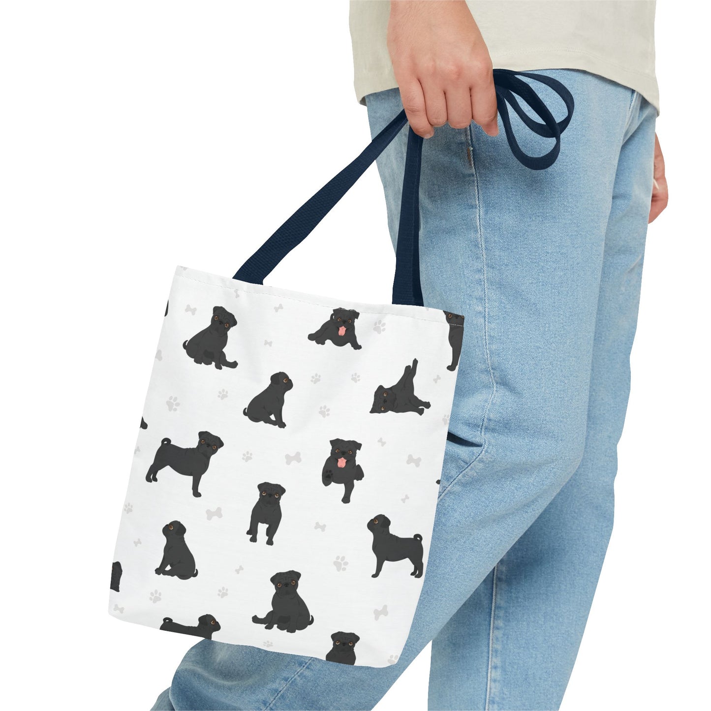 Pug Dog Tote Bag, Dog Mom Gift