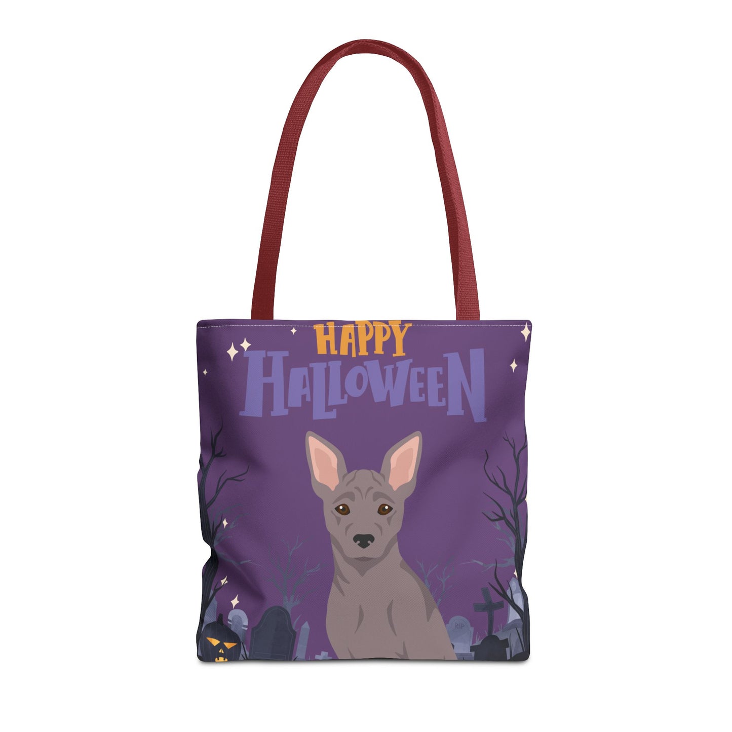 American Hairless Terrier Dog Happy Halloween Tote Bag 16x16