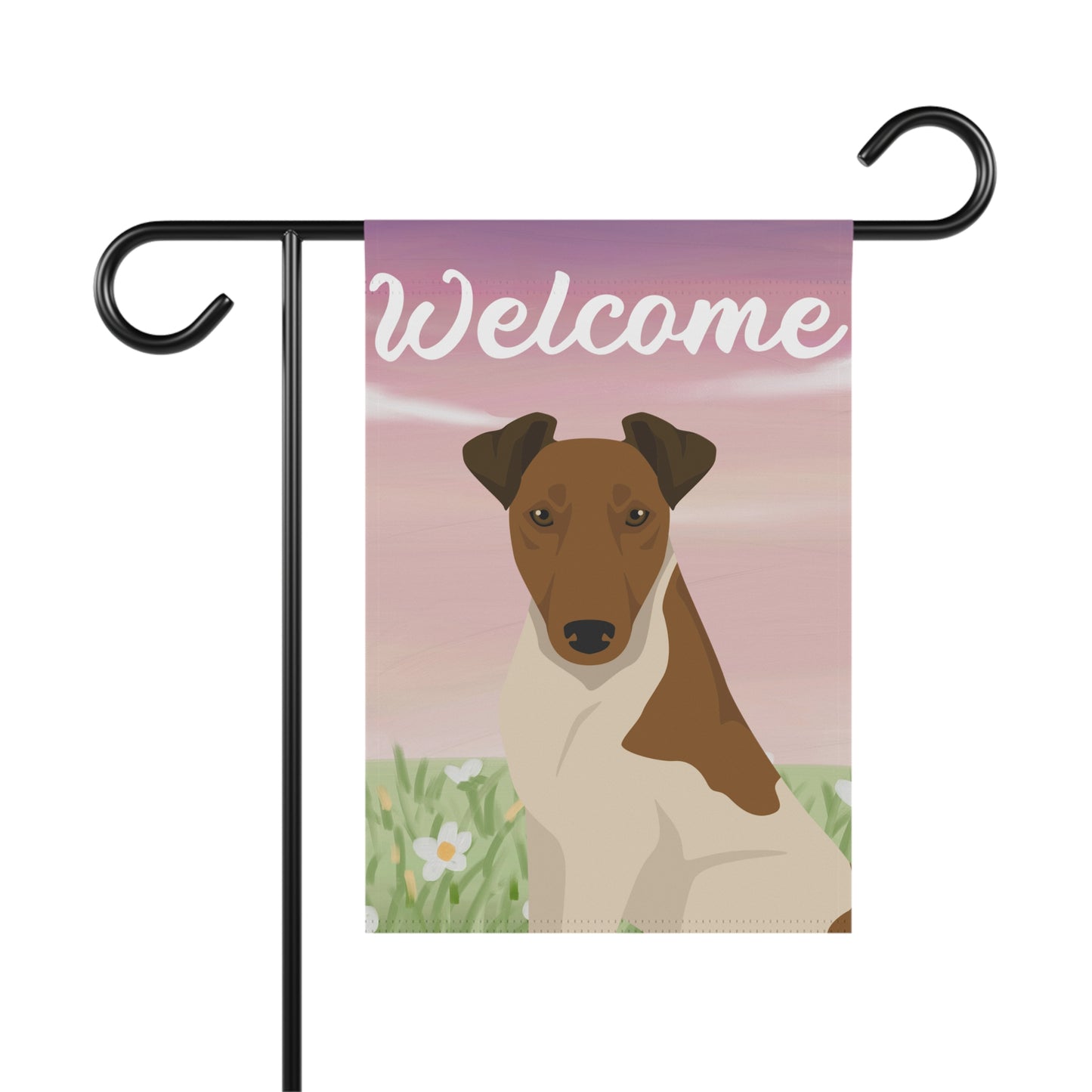 Smooth Fox Terrier Dog Welcome Garden Flag