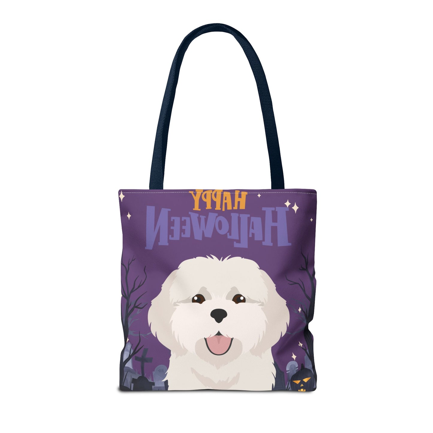 Coton de Tulear Dog Happy Halloween Tote Bag 16x16