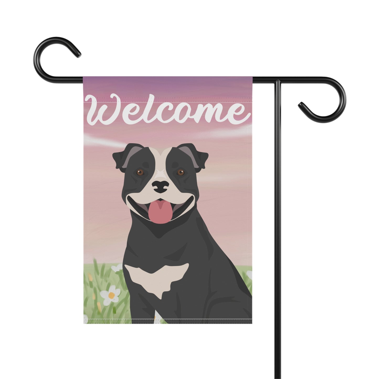 Staffordshire Bull Terrier Dog Welcome Garden Flag