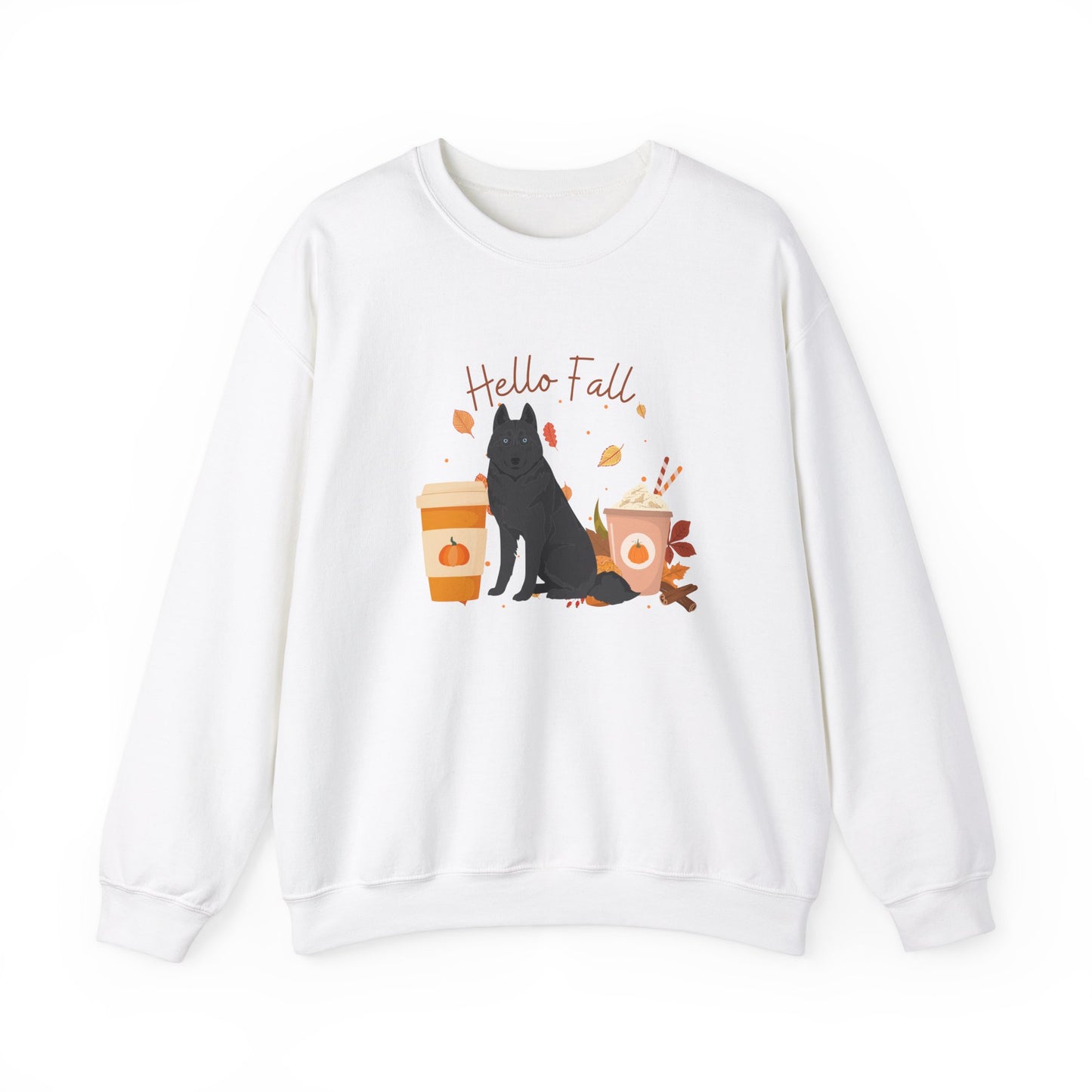 Siberian Husky Dog Fall Halloween Unisex Heavy Blend Crewneck Sweatshirt