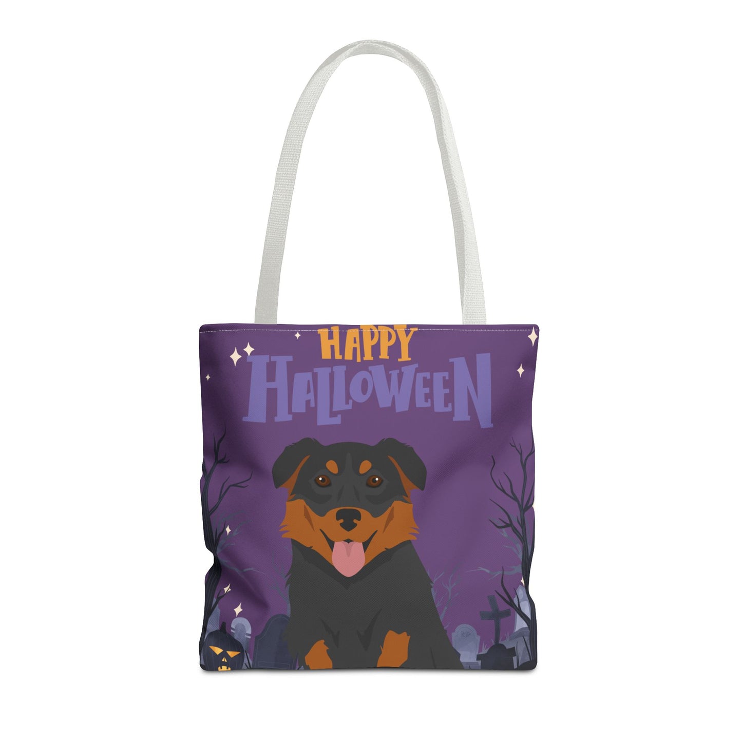 English Shepherd Dog Happy Halloween Tote Bag 16x16