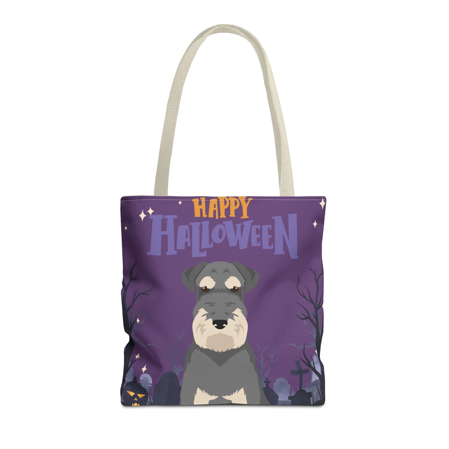 Schnauzer Dog Happy Halloween Tote Bag 16x16
