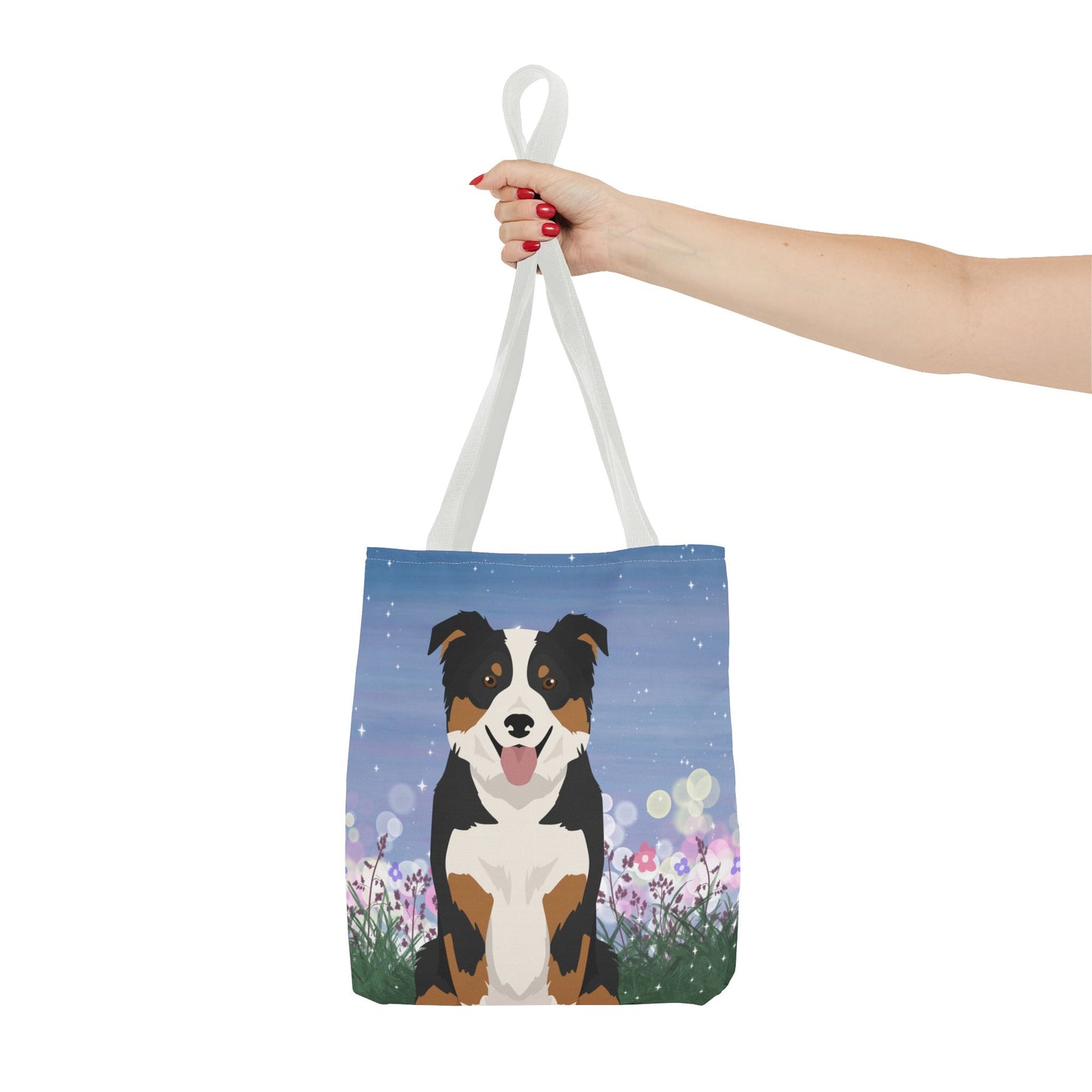Border Collie Dog Tote Bag 13x13