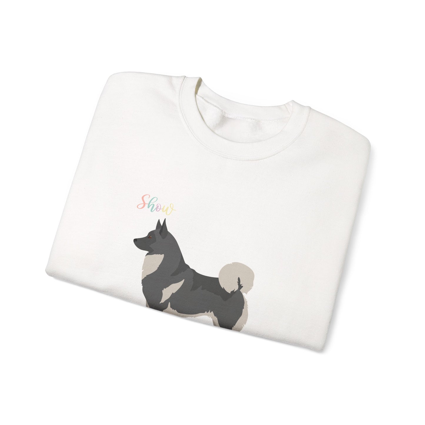 Norwegian Elkhound Dog Unisex Heavy Blend Crewneck Sweatshirt