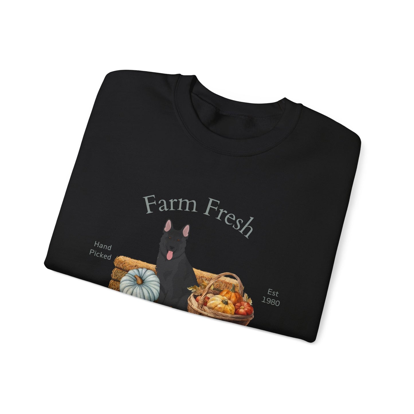 German Shepherd Dog Fall Farm Fresh Unisex Heavy Blend Crewneck Sweatshirt