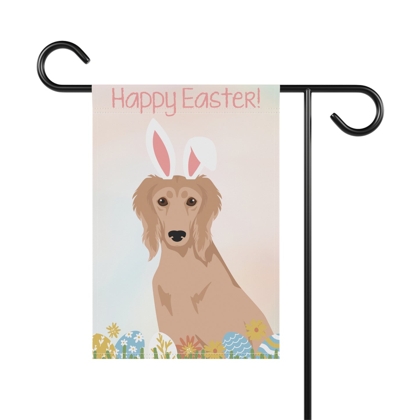 Saluki Dog Happy Easter Garden Flag