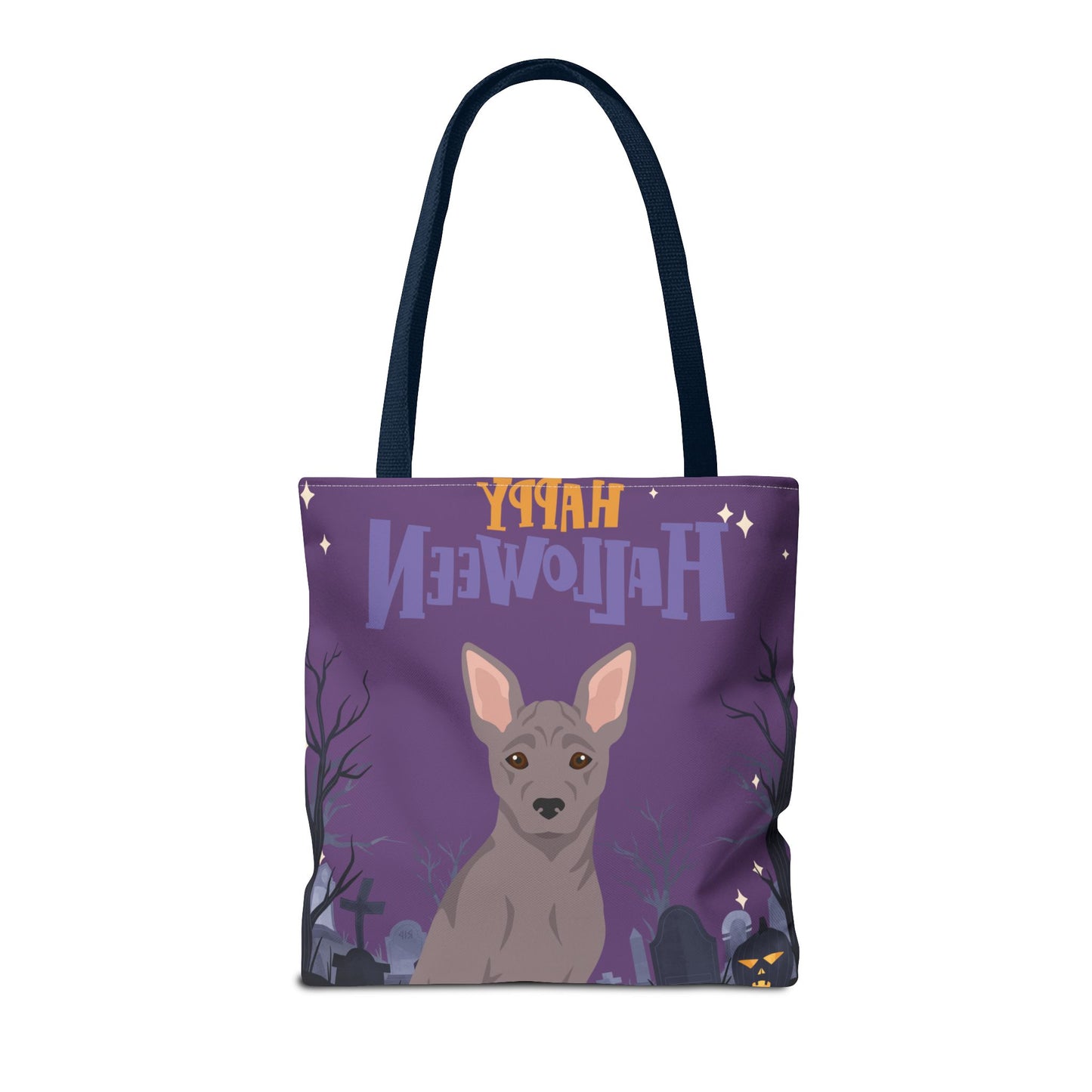 American Hairless Terrier Dog Happy Halloween Tote Bag 16x16