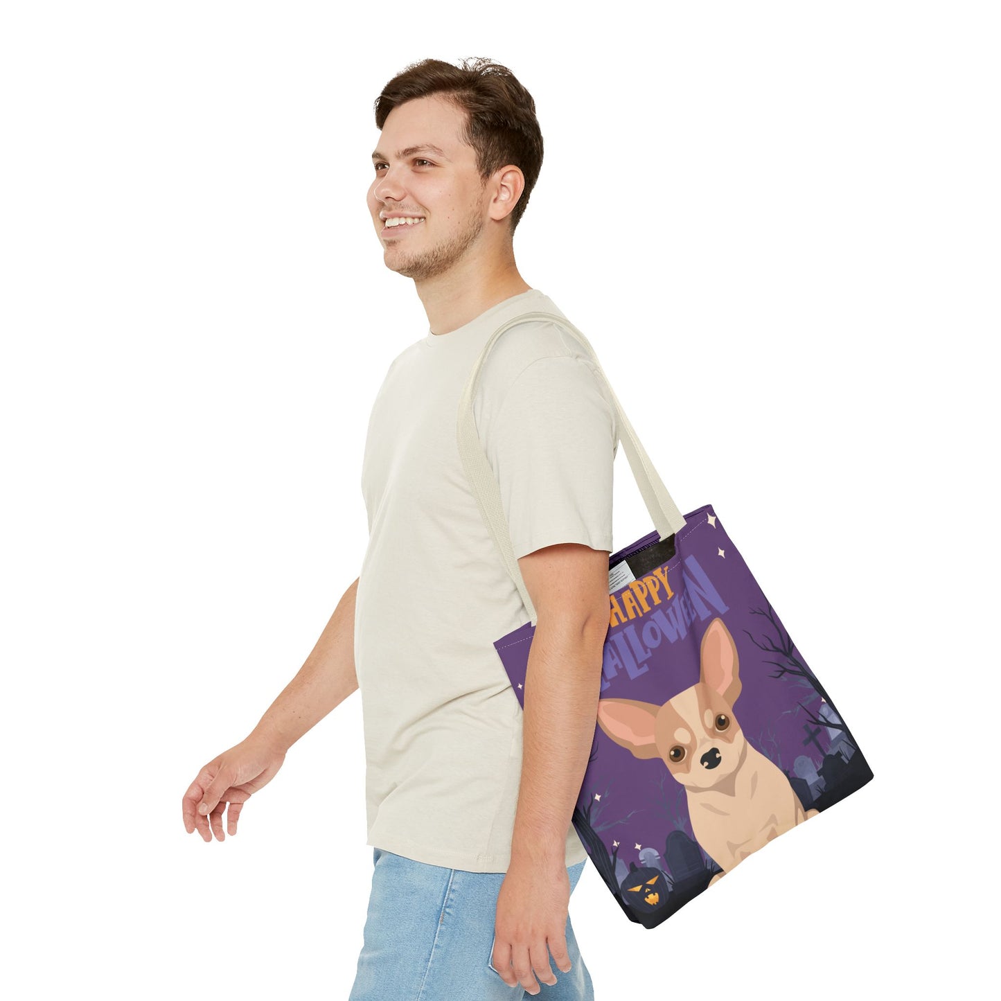 Chihuahua Dog Happy Halloween Tote Bag 16x16
