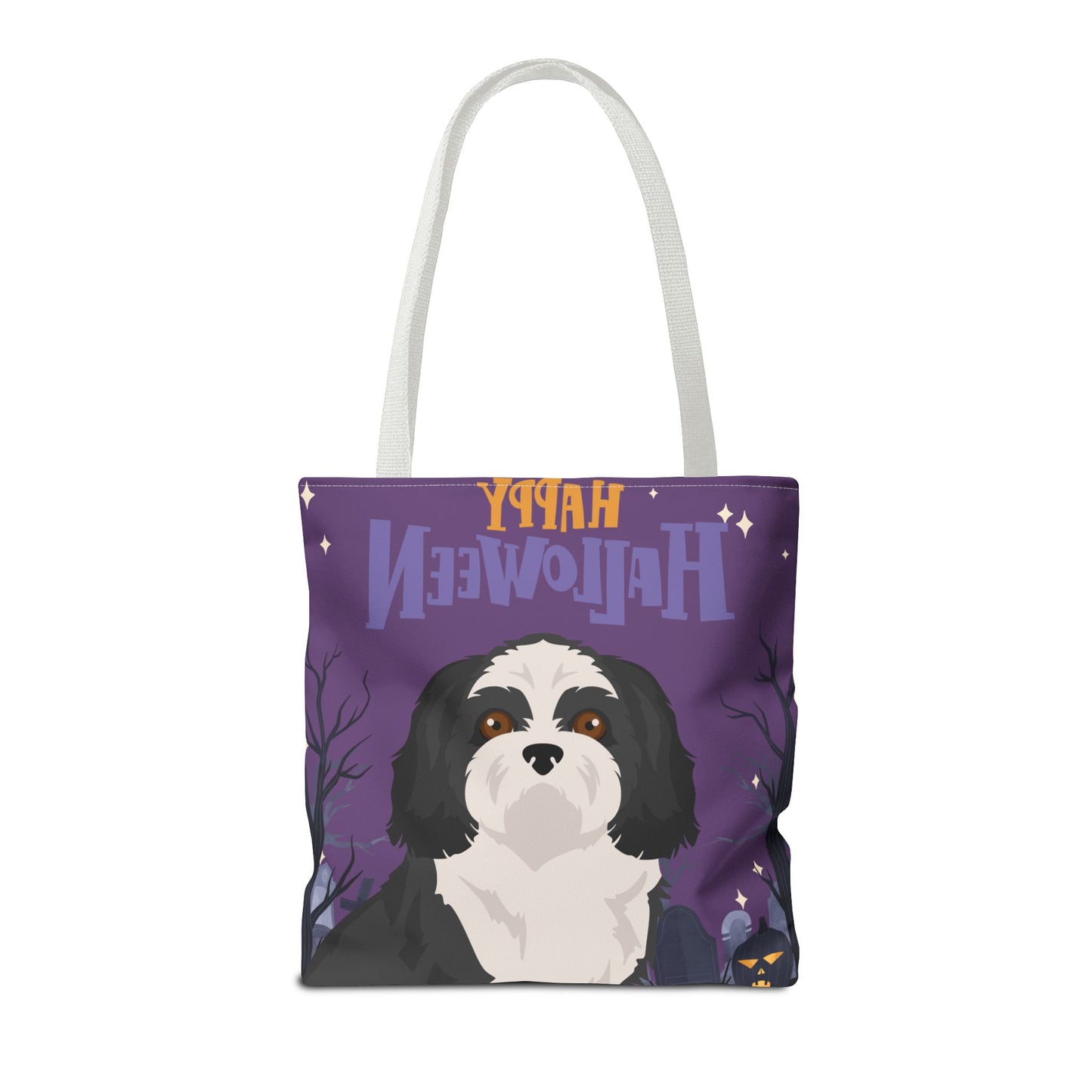 Shih Tzu Dog Happy Halloween Tote Bag 16x16