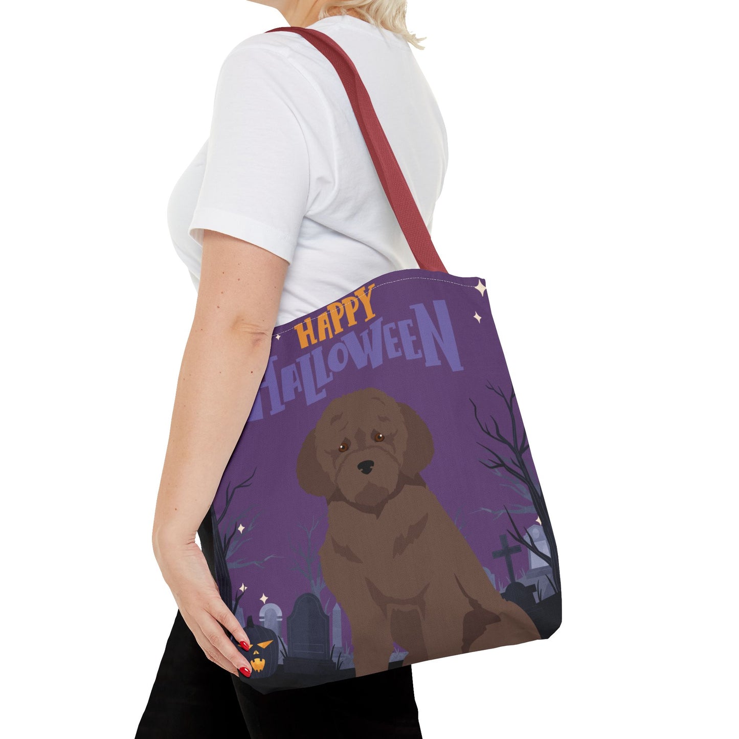 Lagotto Romagnolo Dog Happy Halloween Tote Bag 16x16