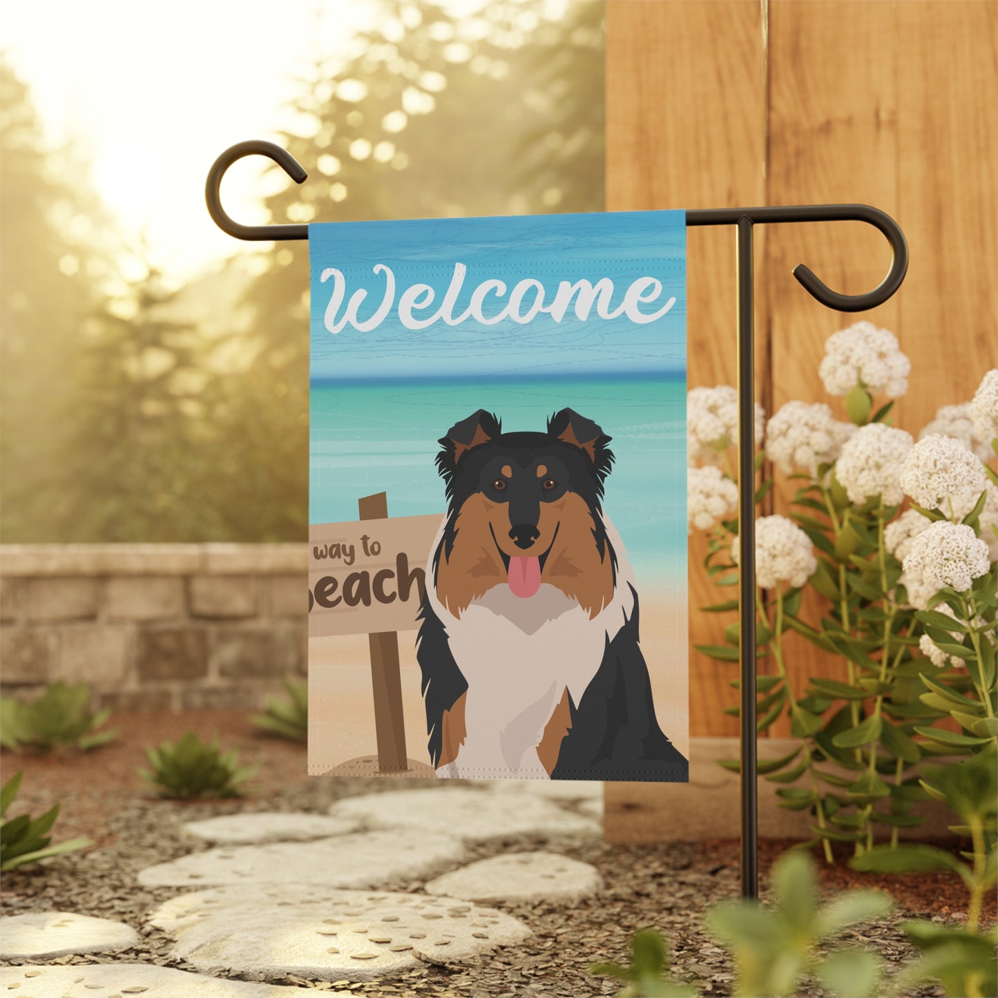 Collie Dog Garden Flag