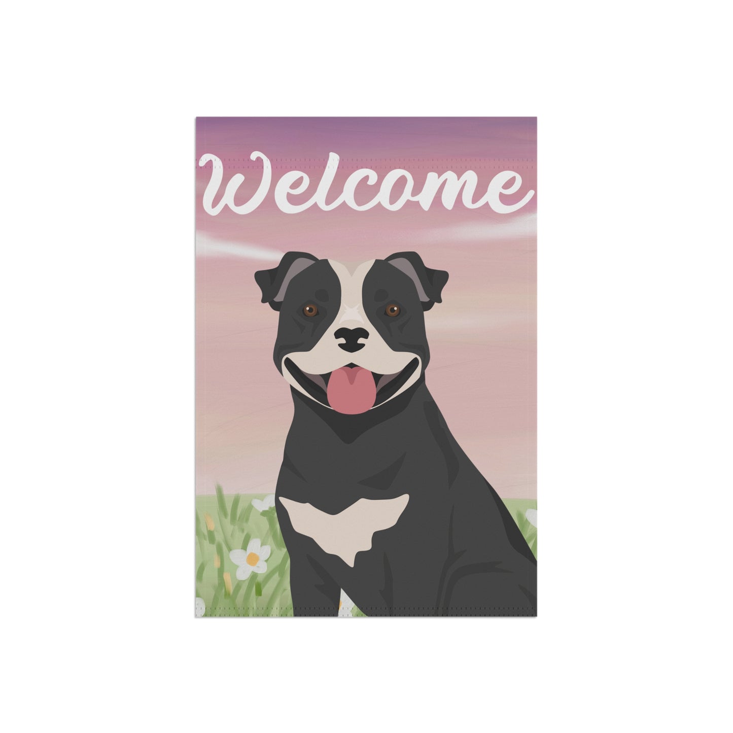 Staffordshire Bull Terrier Dog Welcome Garden Flag