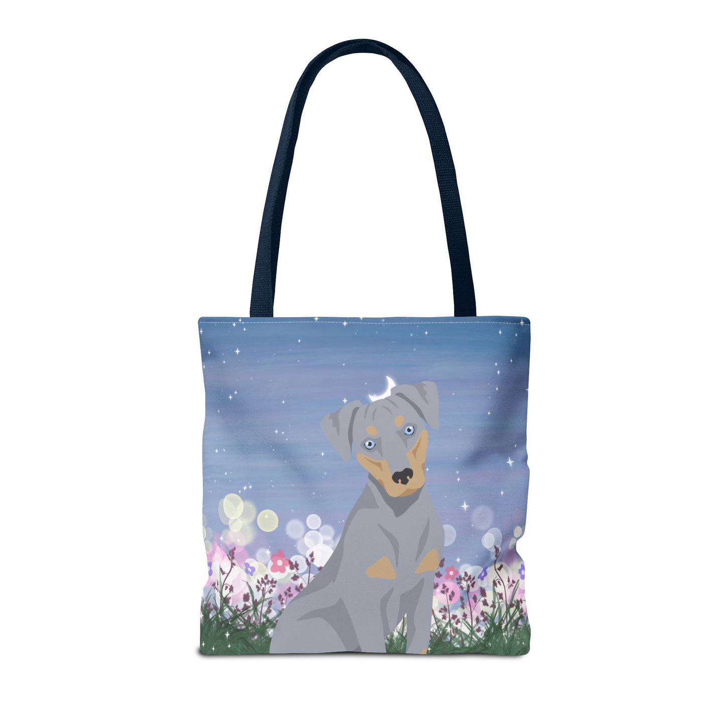 Blue Lacy Dog Tote Bag 16x16