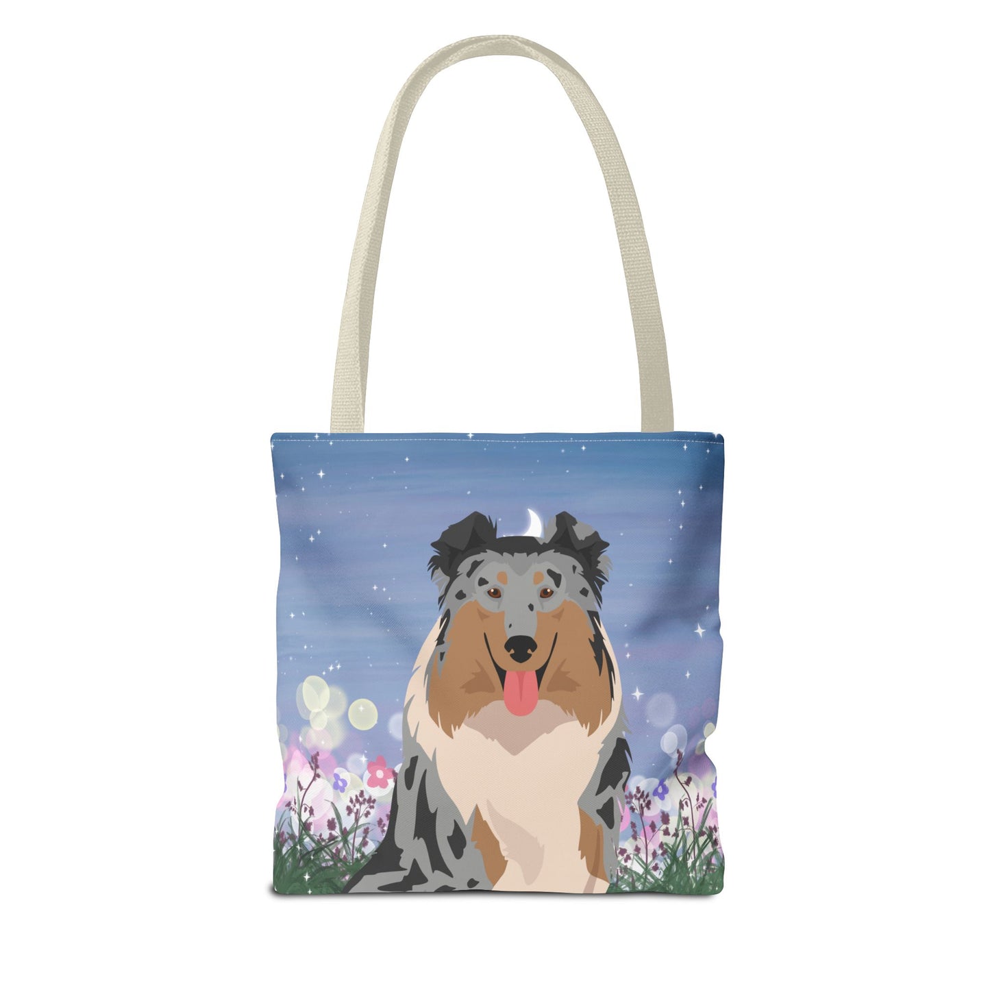 Collie Dog Tote Bag 13x13