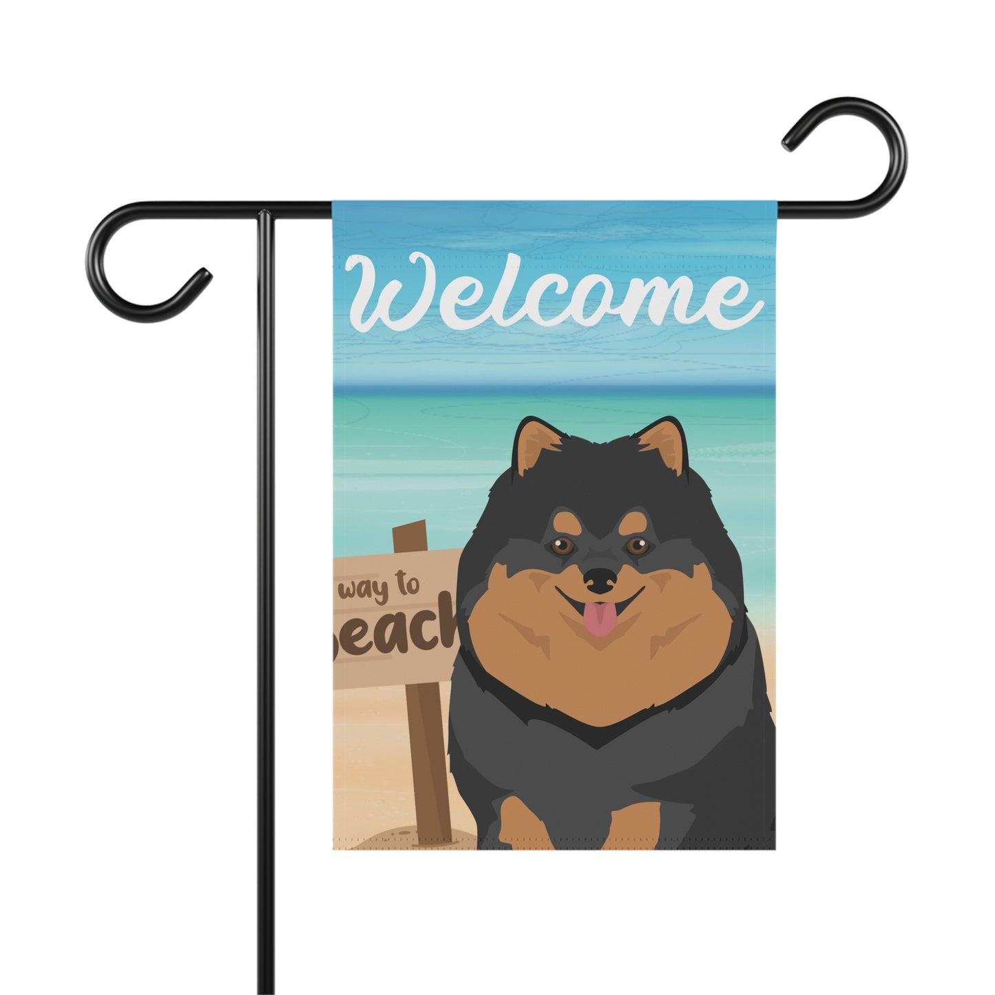 Pomeranian Dog Garden Flag