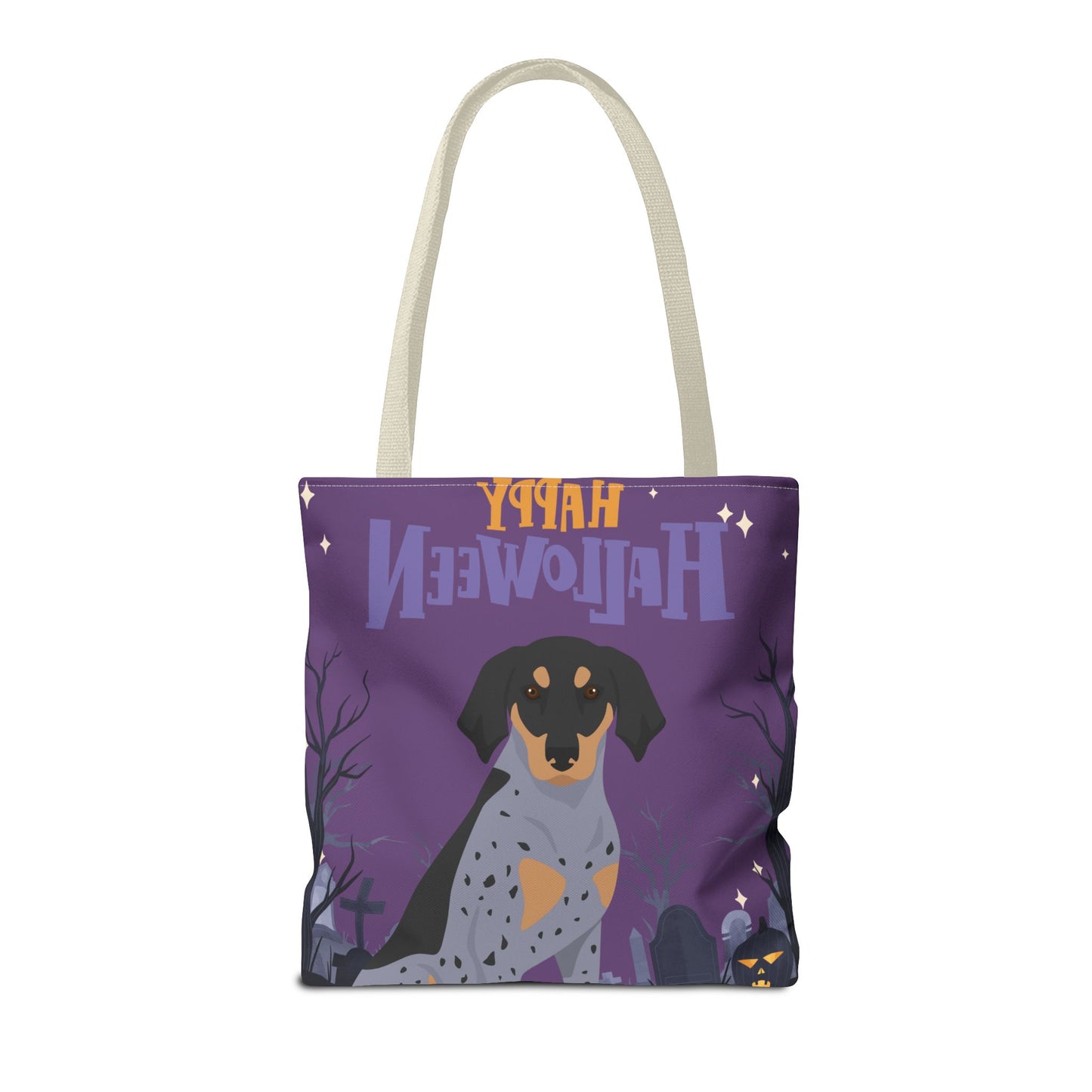 Bluetick Coonhound Dog Happy Halloween Tote Bag 16x16