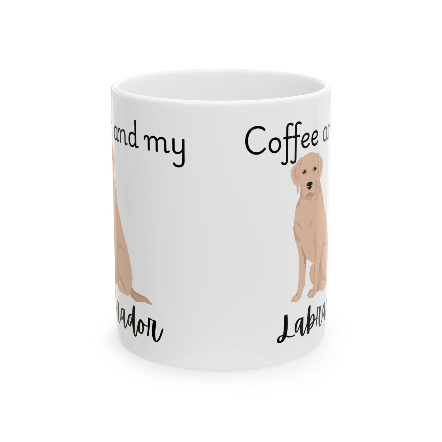Coffee and My Labrador Ceramic Mug | Dog Lover Gift, Pet Owner Cup, Cute Mug for Dog Moms, Funny Mug for Coffee Lovers