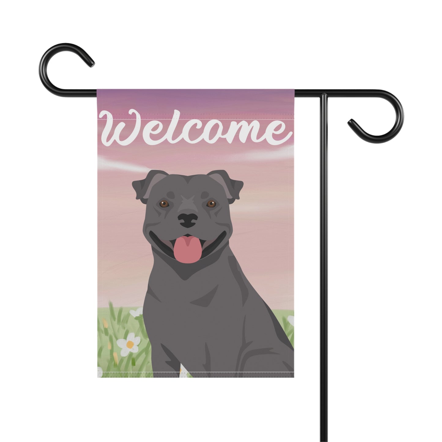 Staffordshire Bull Terrier Dog Welcome Garden Flag