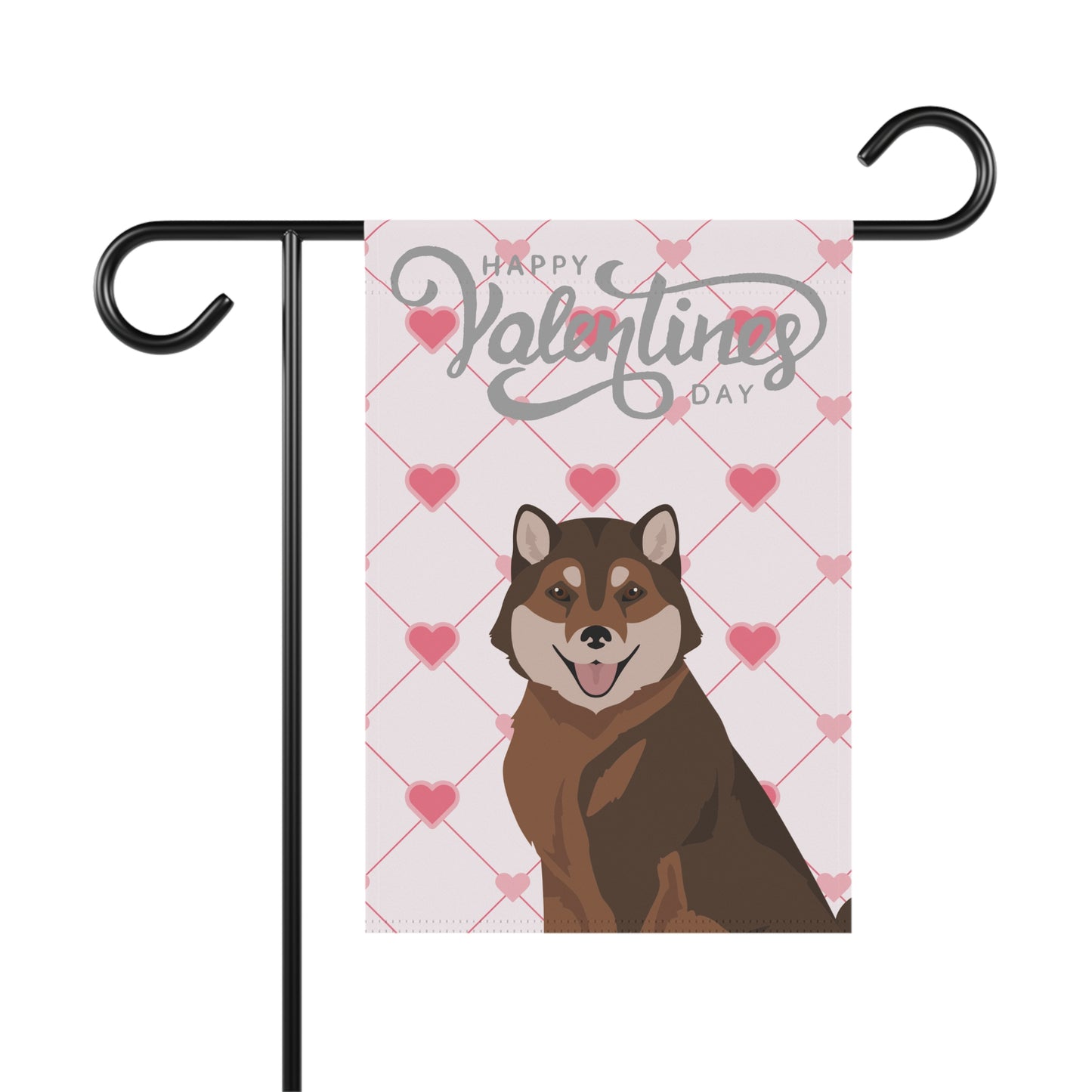 Hokkaido Dog Valentines Day Garden Flag