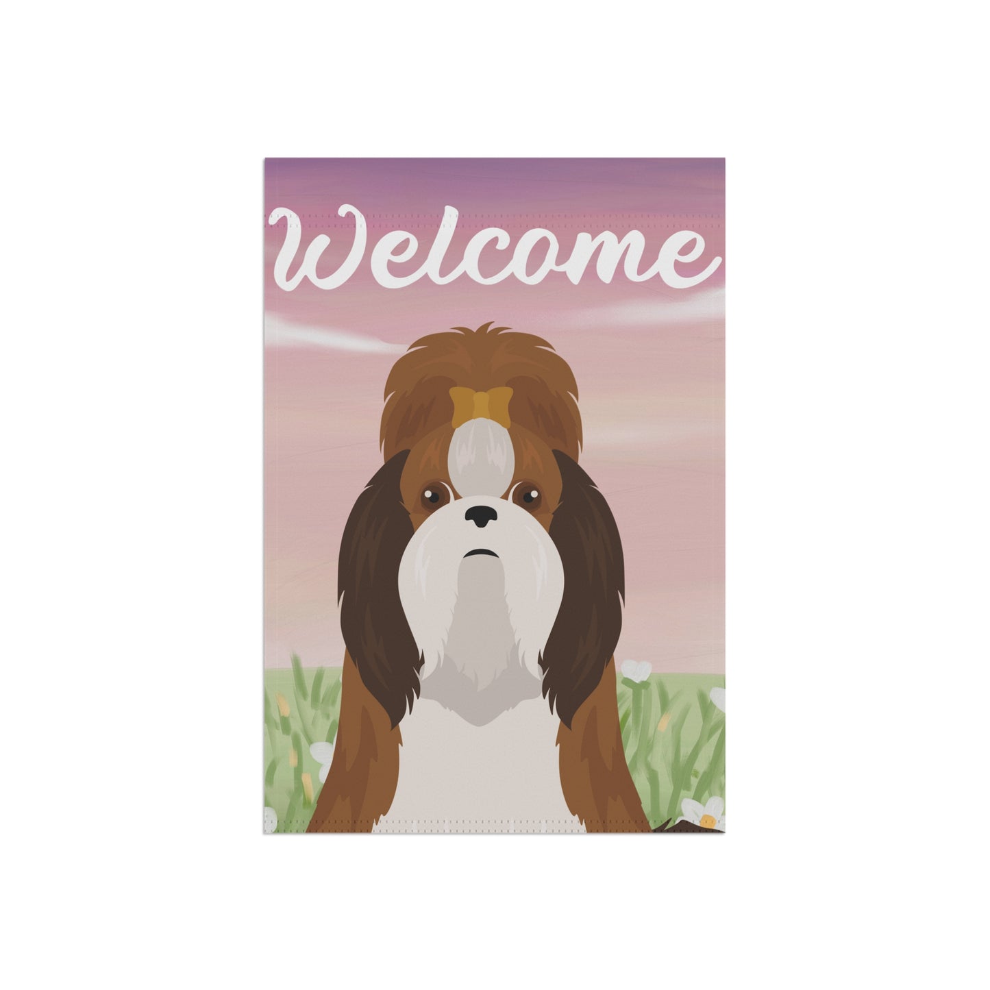 Shih Tzu Dog Welcome Garden Flag