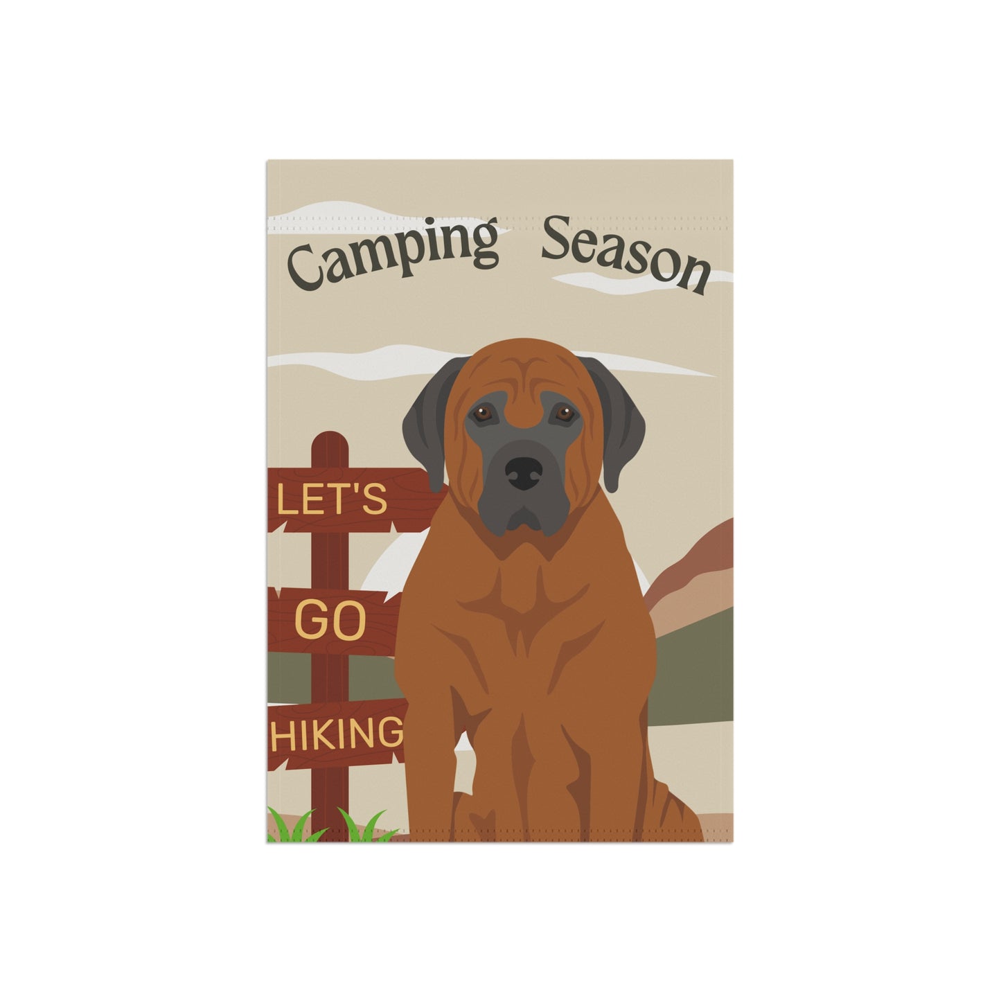 Tosa Inu Dog Camping Garden Flag