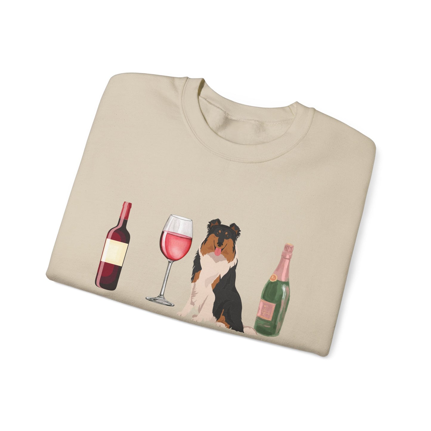 Copy of Collie Dog Wine Unisex Heavy Blend Crewneck Sweatshirt