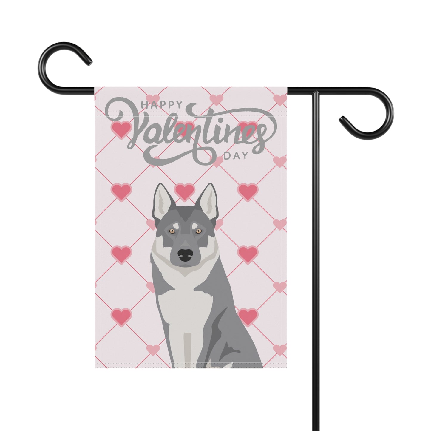 Czechoslovakian Vlciak Dog Valentines Day Garden Flag