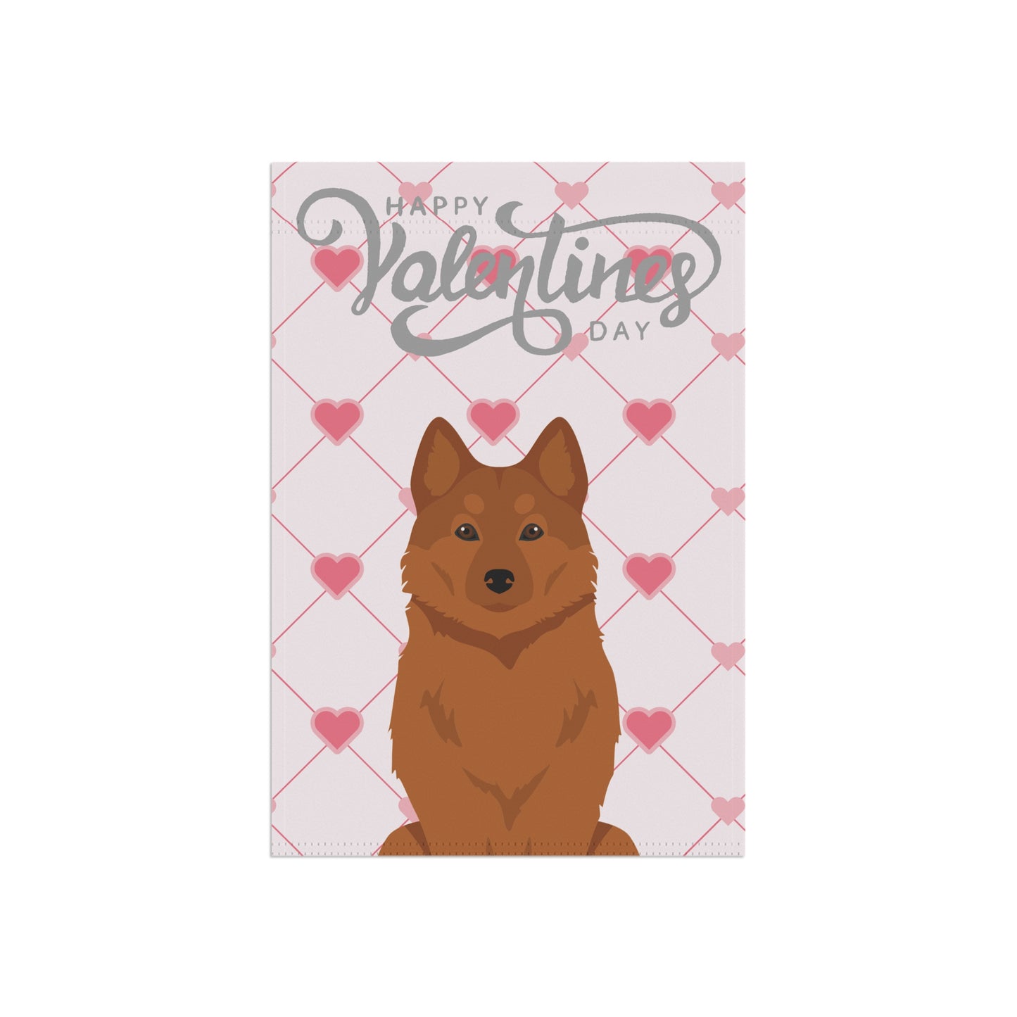Finnish Spitz Dog Valentines Day Garden Flag